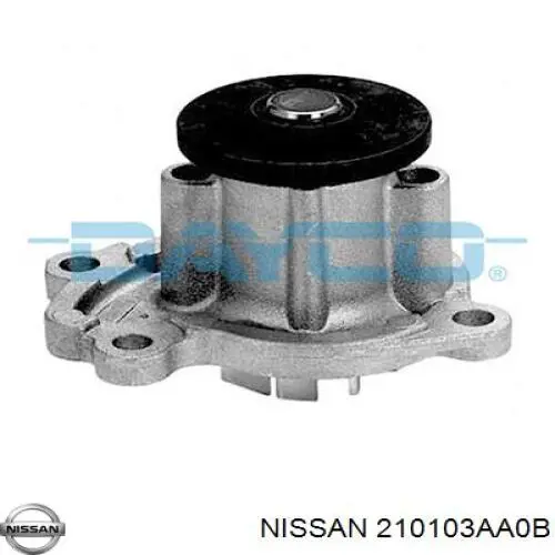 Do koszyka 210103AA0B Nissan/Infiniti Pompa chłodząca wodna