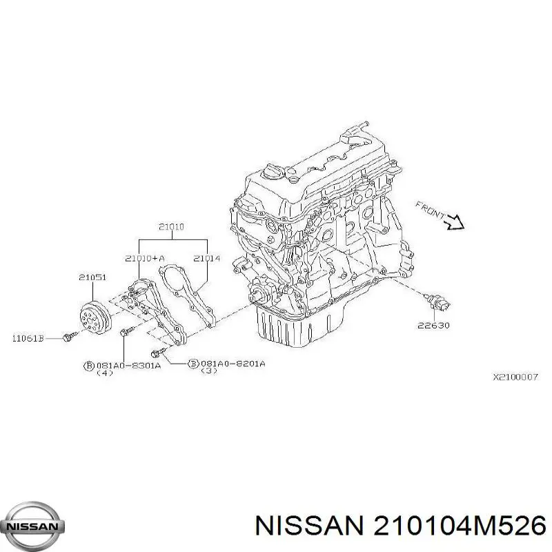210104M526 Nissan/Infiniti Pompa chłodząca wodna