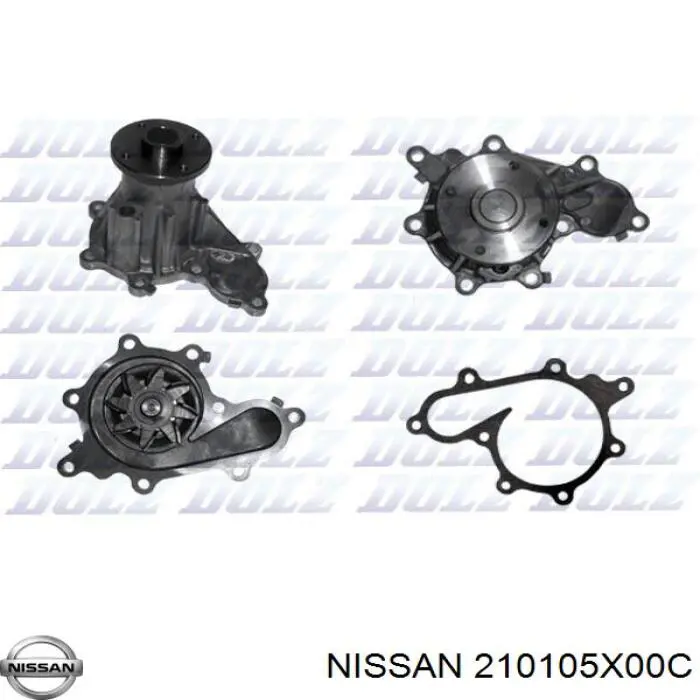 Do koszyka 210105X00C Nissan/Infiniti Pompa chłodząca wodna