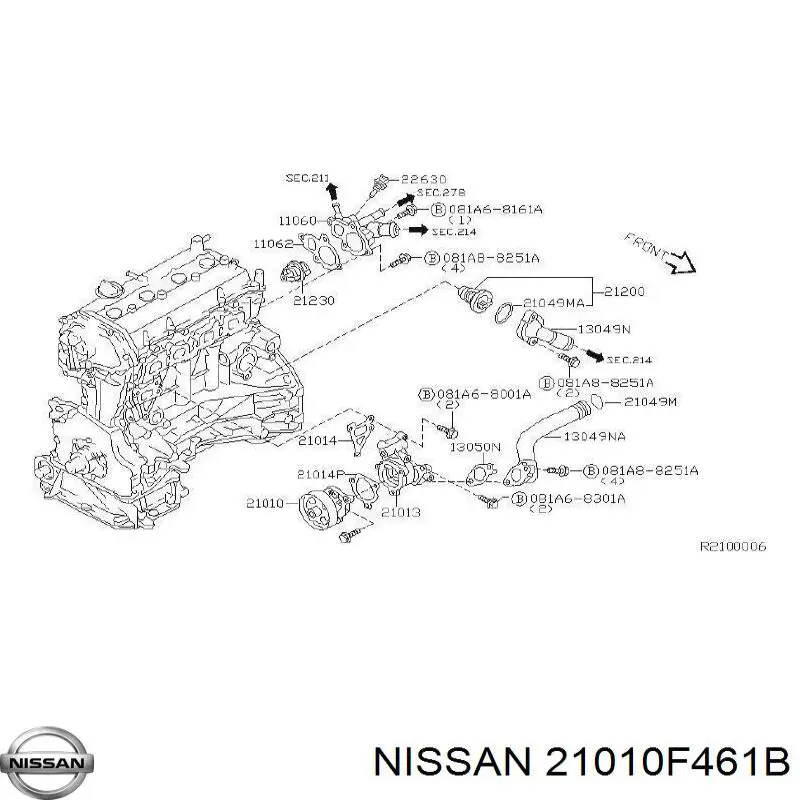  Pompa chłodząca wodna Nissan Altima 