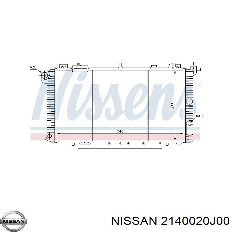 Chłodnica silnika Nissan/Infiniti 2140020J00 cena, od 244,96 USD