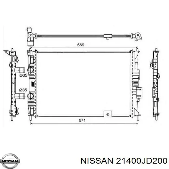 21400JD200 Nissan/Infiniti Chłodnica silnika