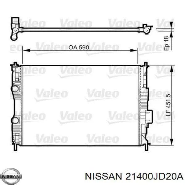 Do koszyka 21400JD20A Nissan/Infiniti Chłodnica silnika