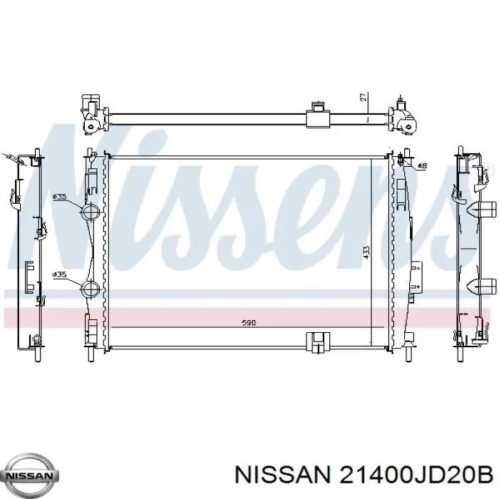 21400JD20B Nissan/Infiniti Chłodnica silnika
