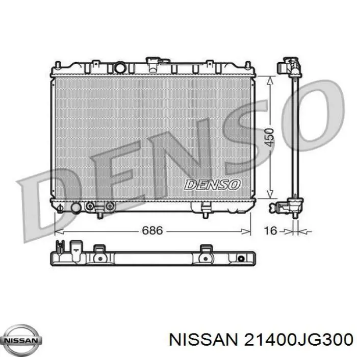 21400JG300 Nissan/Infiniti Chłodnica silnika