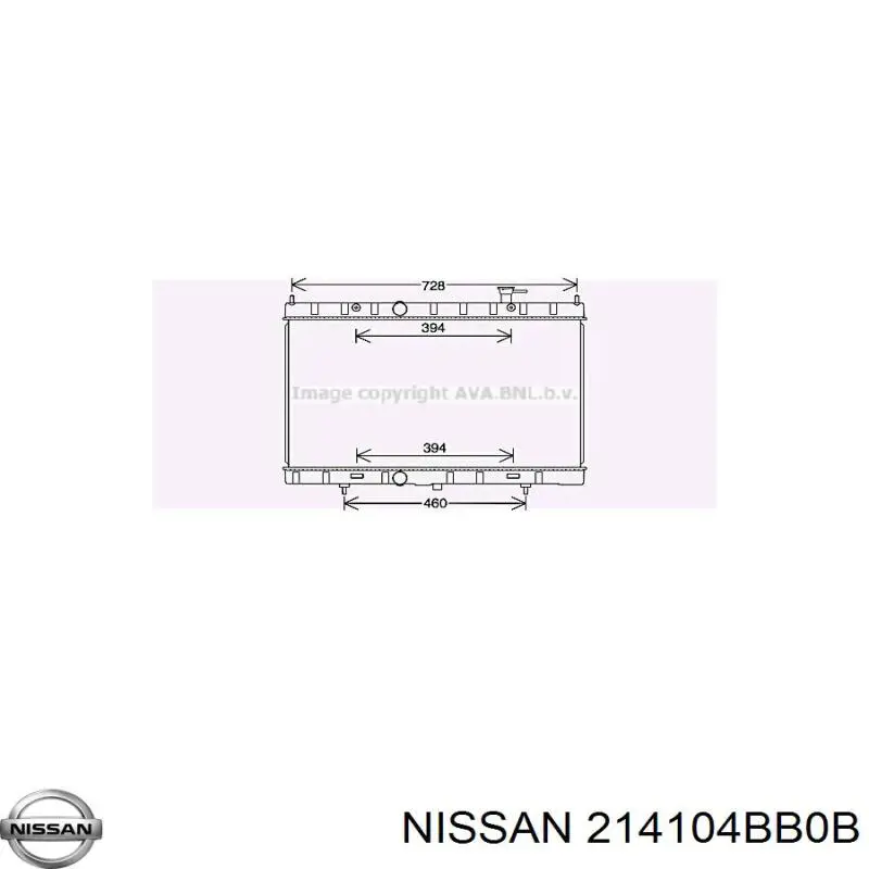 Chłodnica silnika Nissan/Infiniti 214104BB0B cena, od 101,00 USD