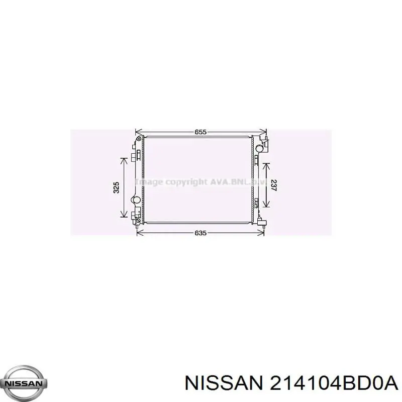 Chłodnica silnika Renault (RVI) 214104BD0A cena, od 170,75 USD