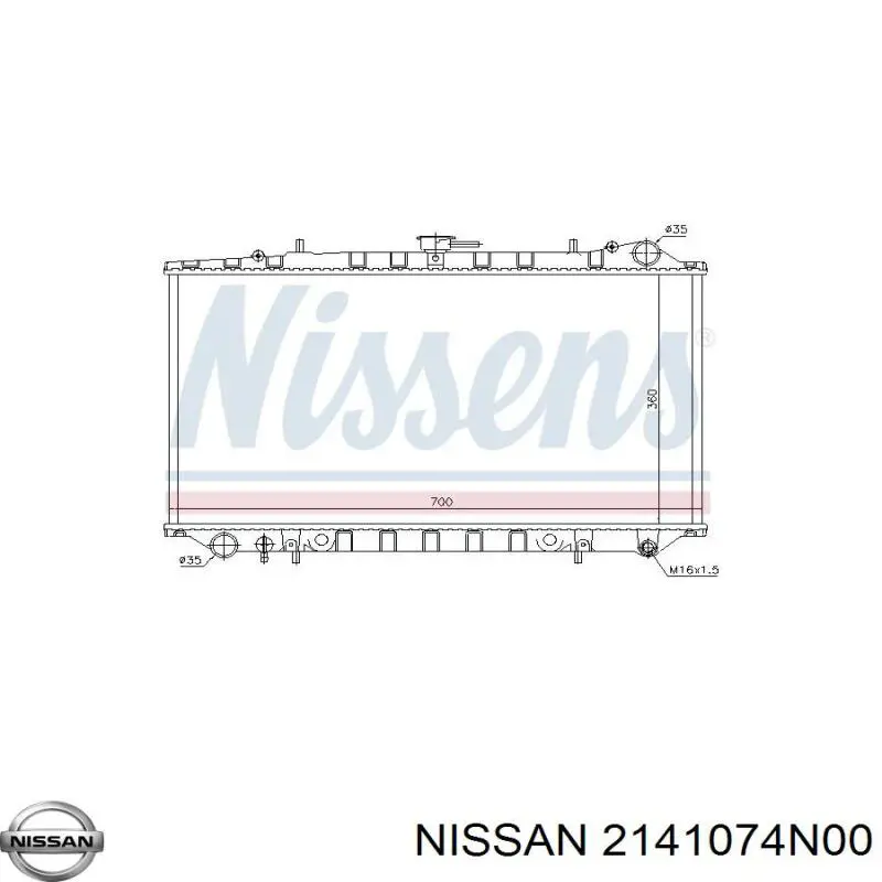 Chłodnica silnika Nissan/Infiniti 2141074N00 cena, od 117,99 USD