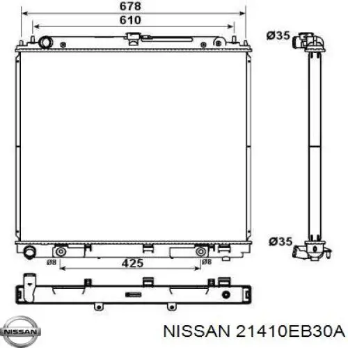 21410EB30A Nissan/Infiniti Chłodnica silnika