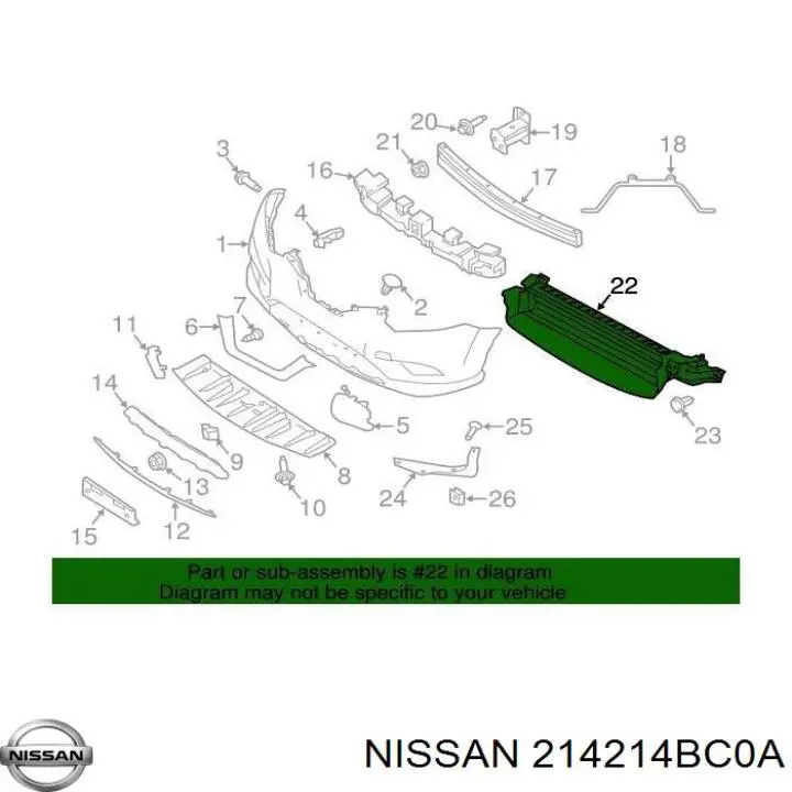 Żaluzja chłodnicy Nissan/Infiniti 214214BC0A cena, od 156,85 USD
