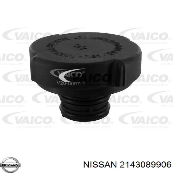 Do koszyka 2143089906 Nissan/Infiniti Pokrywa (korek) chłodnicy