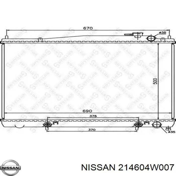 Do koszyka 214604W007 Nissan/Infiniti Chłodnica silnika
