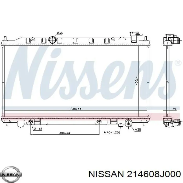 214608J000 Nissan/Infiniti Chłodnica silnika