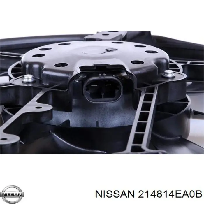 214814EA0B Nissan/Infiniti Dyfuzor chłodnicy, w komplecie z silnikiem i wirnikiem