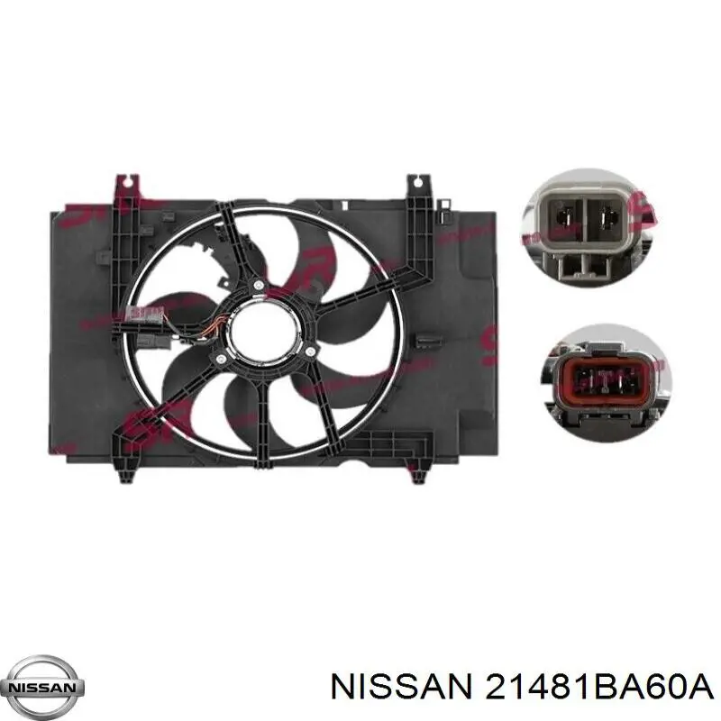 Dyfuzor chłodnicy klimatyzacji, w komplecie z wirnikiem i silnikiem Nissan/Infiniti 21481BA60A cena, od 197,82 USD