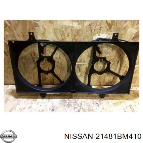 21481BM410 Nissan/Infiniti Dyfuzor chłodnicy, w komplecie z silnikiem i wirnikiem