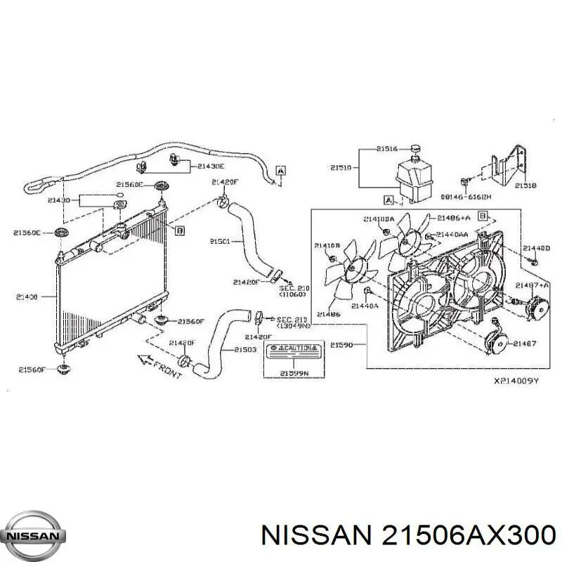 Poduszka mocowania chłodnicy górna Nissan/Infiniti 21506AX300 cena, od 7,25 USD