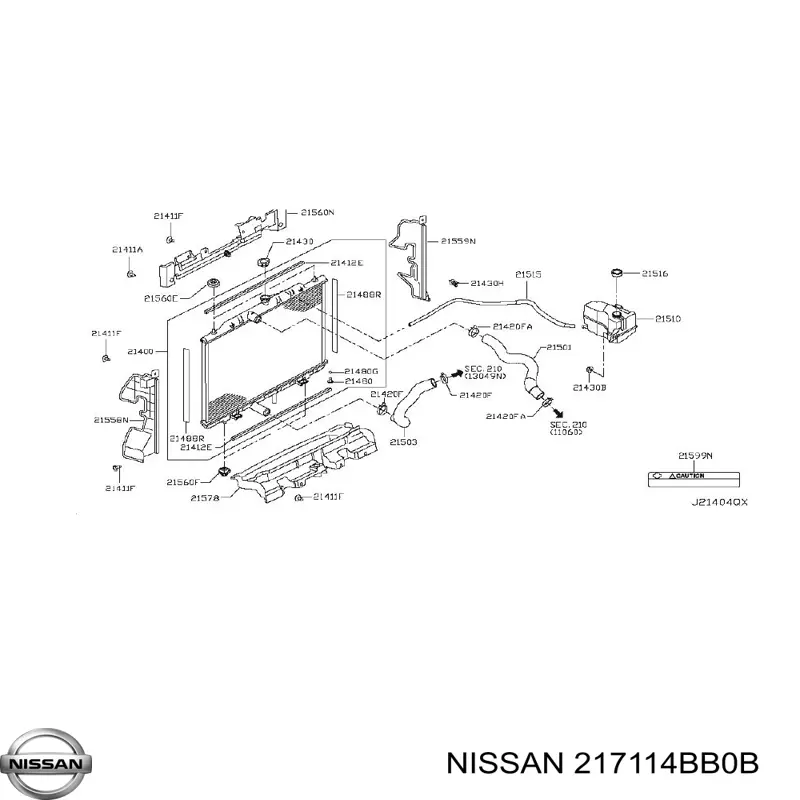 Zbiorniczek wyrównawczy układu chłodzenia do Nissan Rogue  T32U
