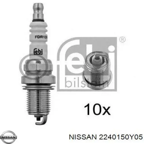 Do koszyka 2240150Y05 Nissan/Infiniti Świeca zapłonowa