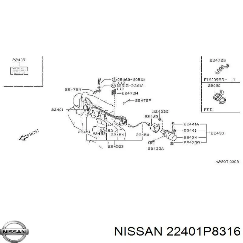 Świeca zapłonowa Nissan/Infiniti 22401P8316 cena, od 4,77 USD