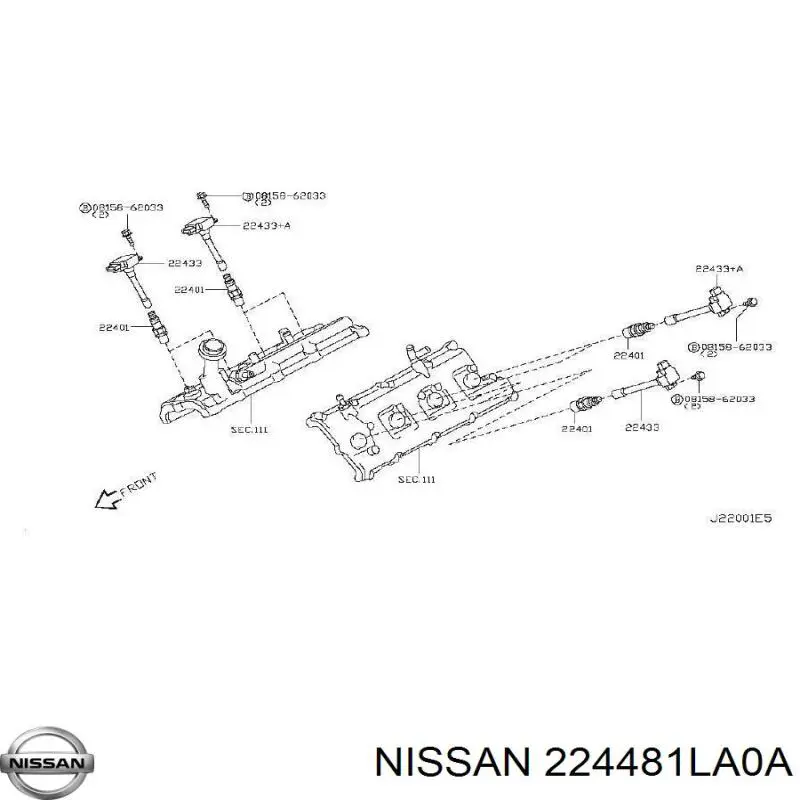 224481LA0A Nissan/Infiniti Cewka zapłonowa