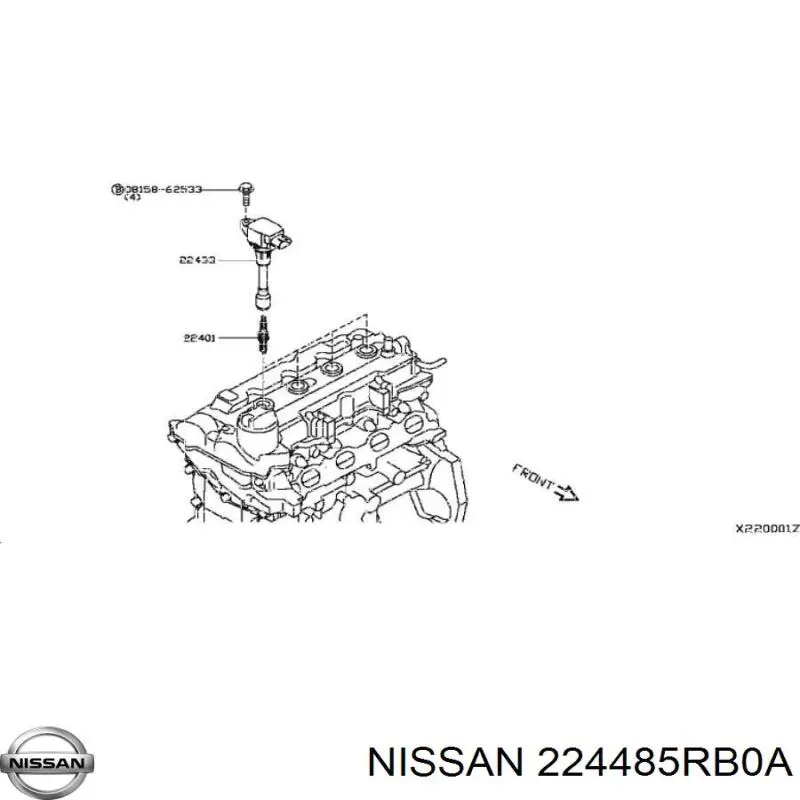 Cewka zapłonowa Nissan/Infiniti 224485RB0A cena, od 66,75 USD
