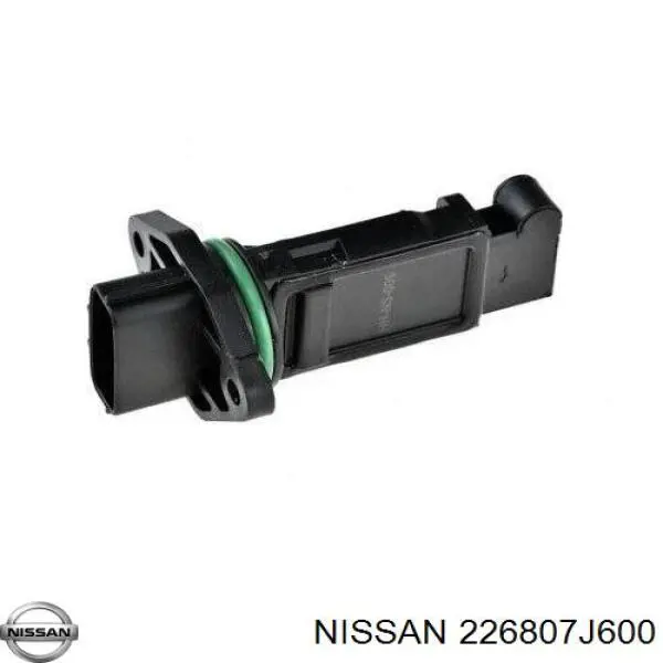 Do koszyka 226807J600 Nissan/Infiniti Czujnik przepływu powietrza, przepływomierz powietrza M.A.F.