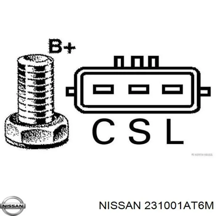 231001AT6M Nissan/Infiniti Alternator