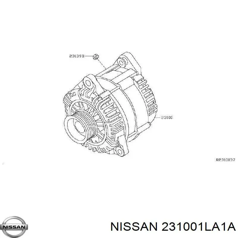 231001LA1A Nissan/Infiniti Alternator