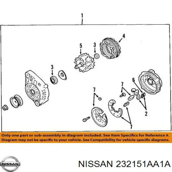 Regulator alternatora (przekaźnik ładowania) Nissan/Infiniti 232151AA1A cena, od 46,60 USD