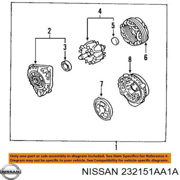 Do koszyka 232151AA1A Nissan/Infiniti Regulator alternatora (przekaźnik ładowania)