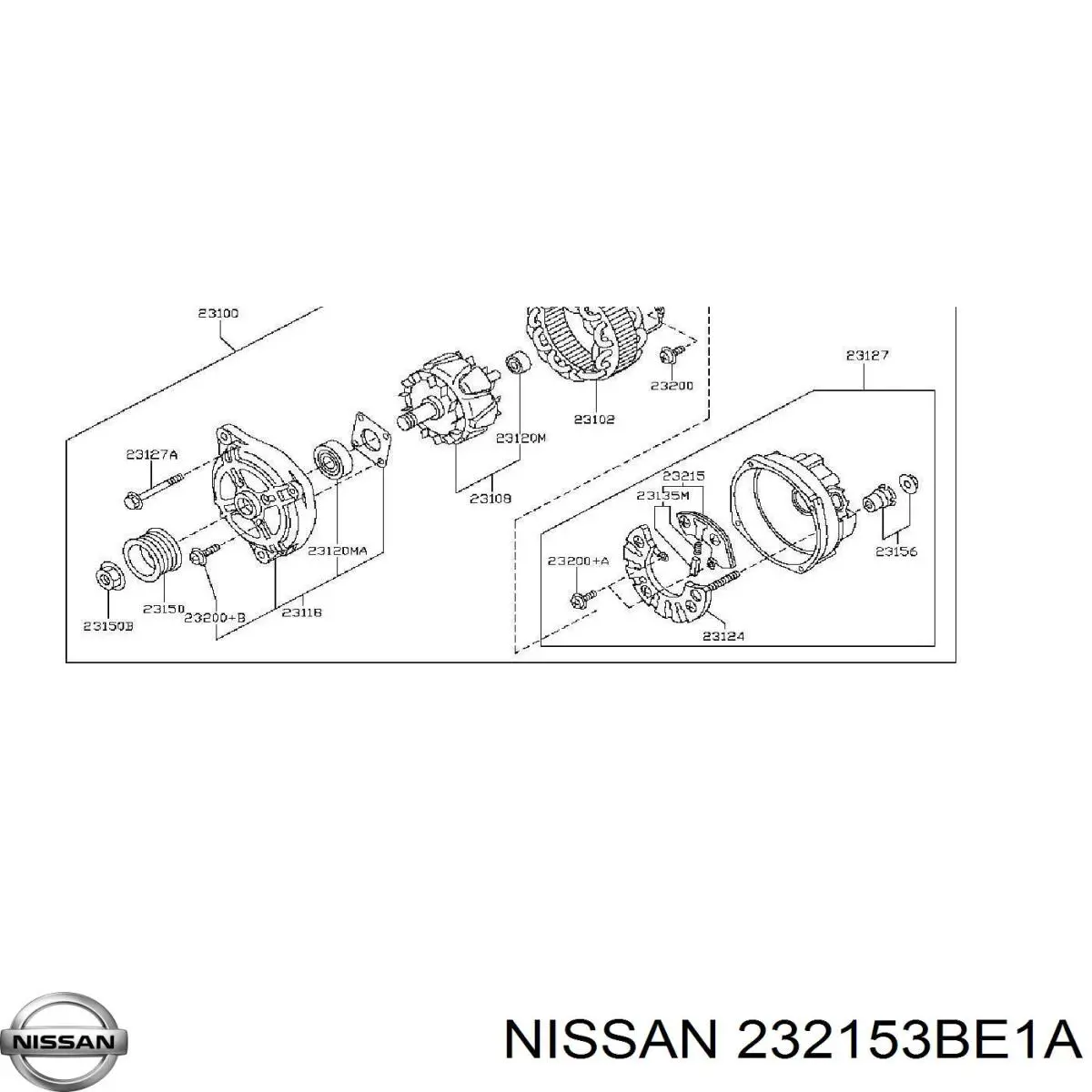 232153BE1A Nissan/Infiniti Regulator alternatora (przekaźnik ładowania)