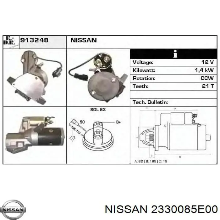 Rozrusznik do Nissan Maxima  J30