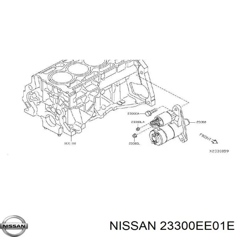 23300EE01E Nissan rozrusznik