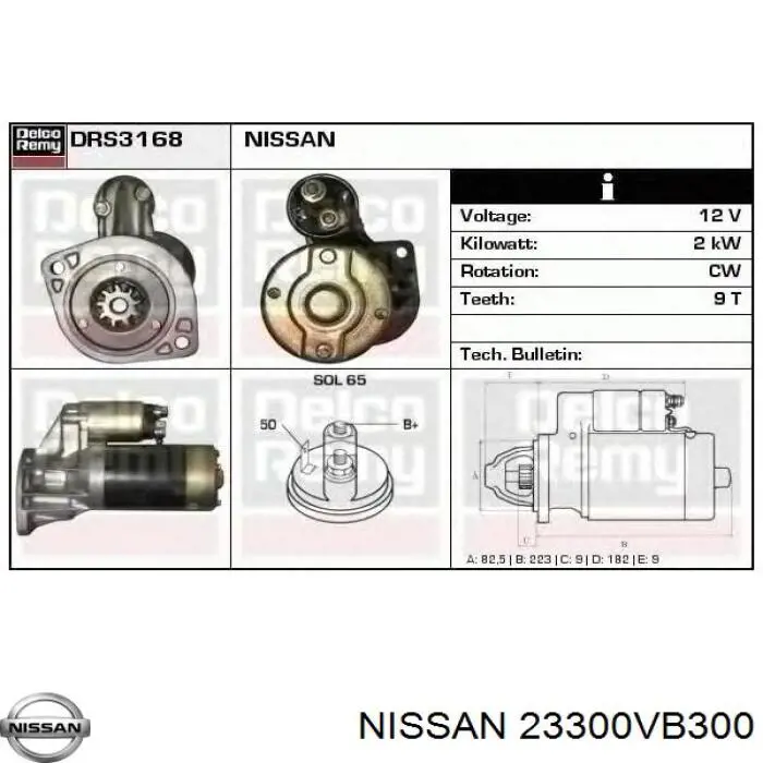 Rozrusznik 23300VB300 Nissan/Infiniti