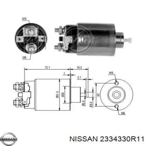 2334330R11 Nissan elektromagnes rozrusznika