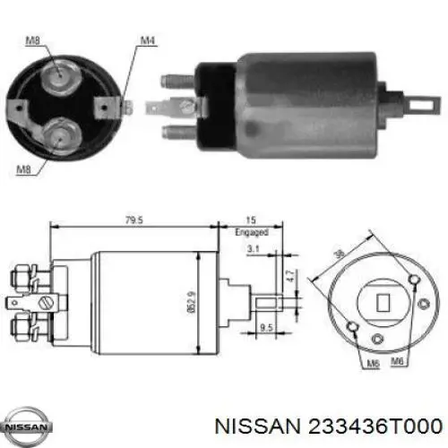Do koszyka 233436T000 Nissan/Infiniti Elektromagnes rozrusznika
