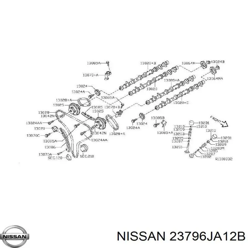 23796JA12B Nissan zawór elektromagnetyczny faz rozrządu