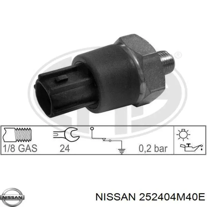 Czujnik ciśnienia oleju Nissan/Infiniti 252404M40E cena, od 11,10 USD