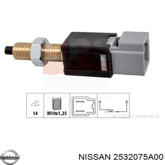 Do koszyka 2532075A00 Nissan/Infiniti Czujnik włącznika świała stop
