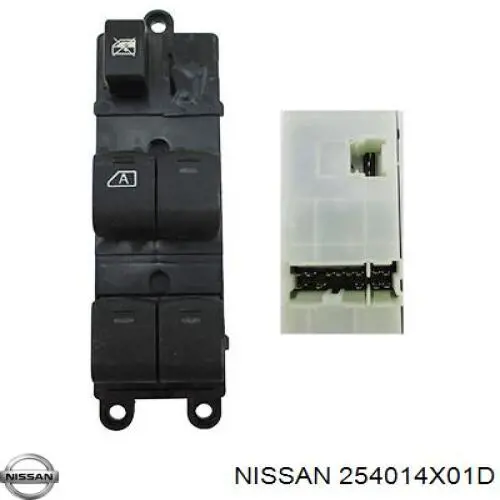 Do koszyka 254014X00D Nissan/Infiniti Panel przyciskowy sterowania podnośnikiem szyby przedni lewy