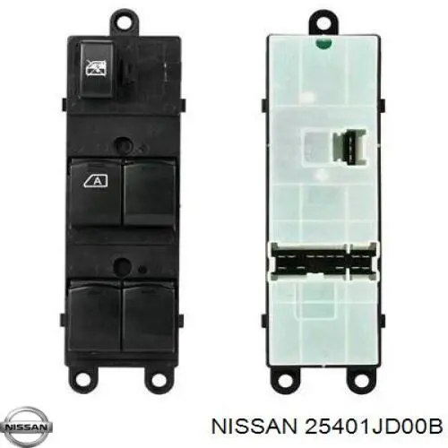 25401JD00B Nissan/Infiniti Panel przyciskowy sterowania podnośnikiem szyby przedni lewy