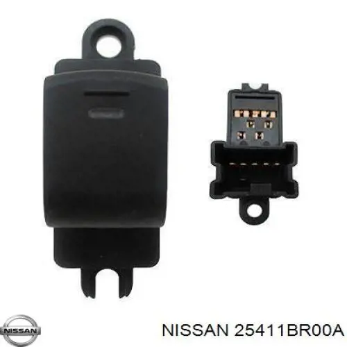 Włącznik przyciskowy podnośnika szyby tylny Nissan/Infiniti 25411BR00A cena, od 27,24 USD