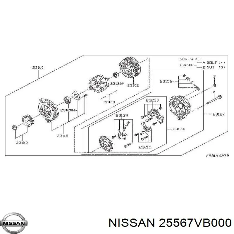 Przełącznik zespolony, środkowa część Nissan/Infiniti 25567VB000 cena, od 37,46 USD