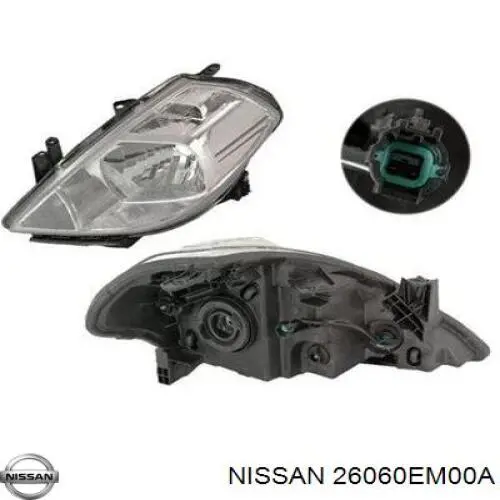 Reflektor lewy Nissan/Infiniti 26060EM00A cena, od 110,67 USD