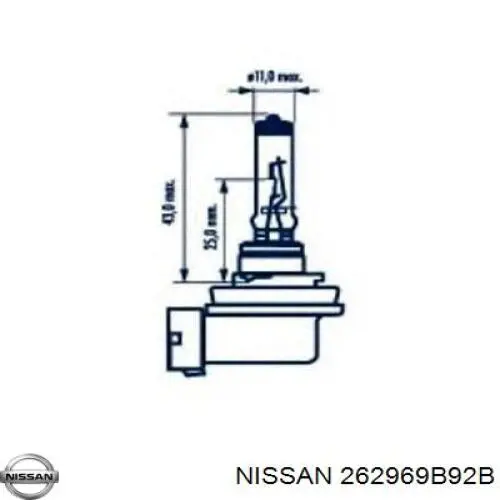 262969B92B Nissan żarówka