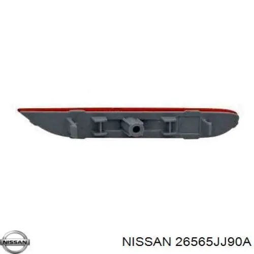 Lampa odblaskowa zderzaka tylnego lewa Nissan Rogue (T32U)