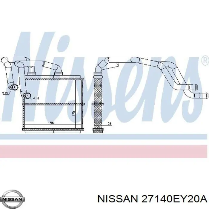 27140EY20A Nissan/Infiniti Chłodnica nagrzewnicy (ogrzewacza)
