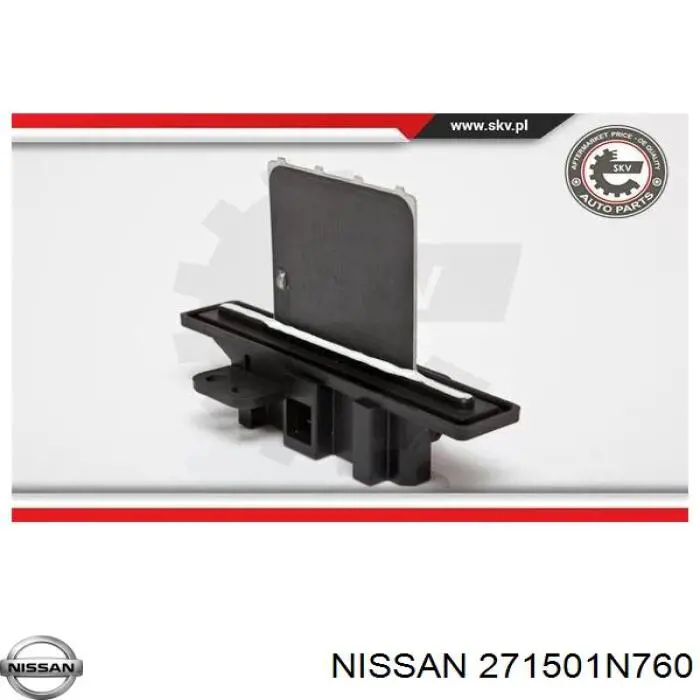 271501N760 Nissan/Infiniti Rezystor wentylatora nagrzewnicy (ogrzewacza kabiny)