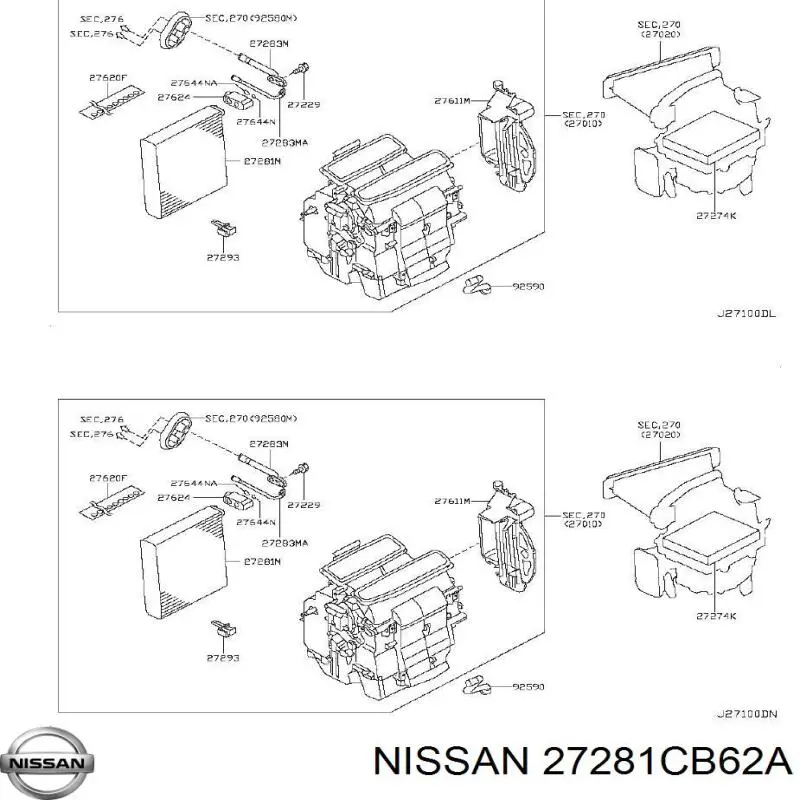 Parownik klimatyzacji Nissan Teana sedana (J31) (2003 - 2008) cena, od 134,65 USD
